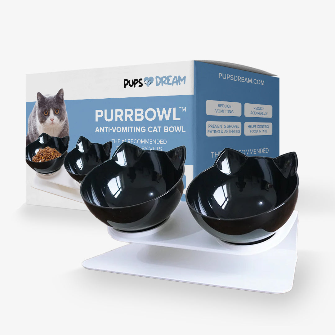 PurrBowl™ - ortopædisk skål mod opkastning